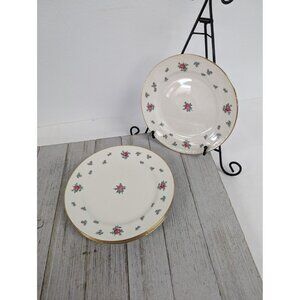 Vintage Set 4 Homer Laughlin Eggshell Georgian RAMBLER ROSE Dessert Plates 6 1/4